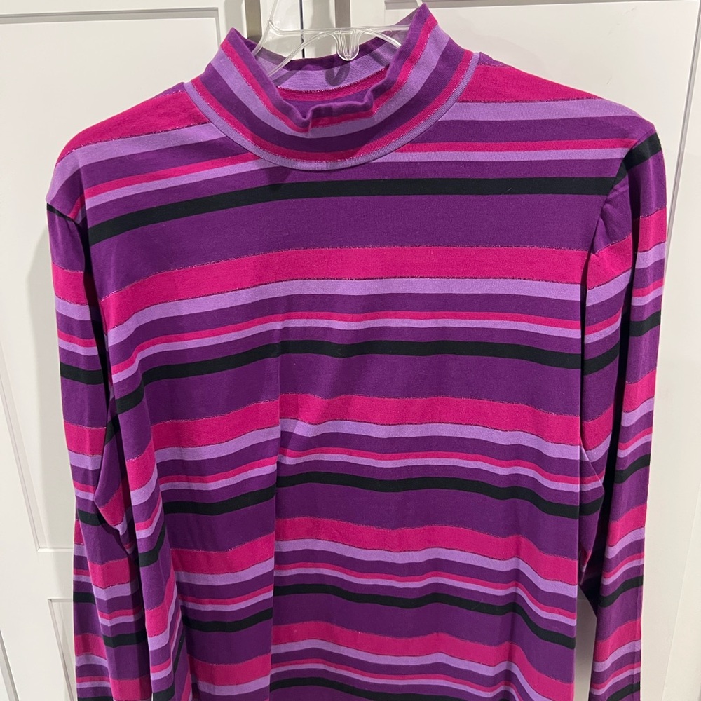 Vintage Striped Purple and Pink Women's Top